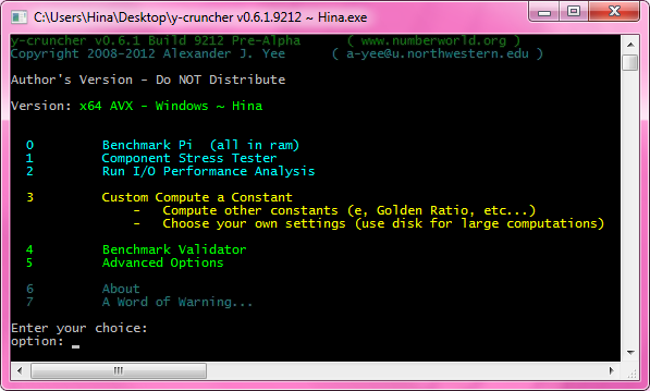 y-cruncher 0.8.5 Build 9543 full